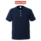 【United Athle】ユナイテッドアスレ｜5.6オンス ヘンリーネック Ｔシャツ