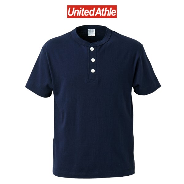 画像1: 【United Athle】ユナイテッドアスレ｜5.6オンス ヘンリーネック Ｔシャツ