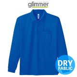 【glimmer】グリマー｜4.4オンス ドライ長袖ポロシャツ（ポケット付）