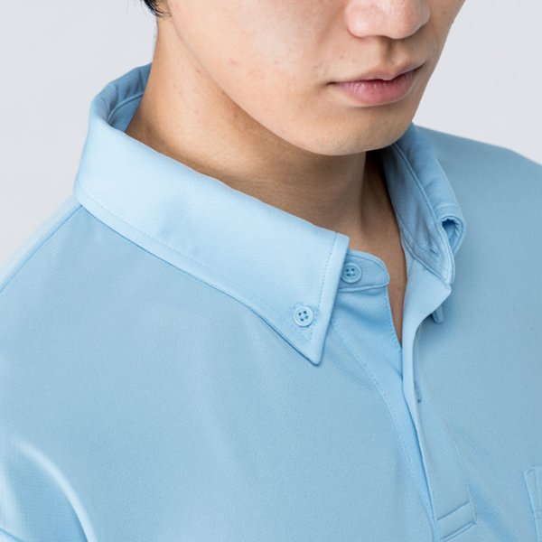 画像6: 【glimmer】グリマー｜4.4オンス ドライ ボタンダウン長袖ポロシャツ（ポケット付）