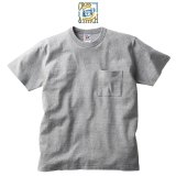 【CROSS STITCH】クロススティッチ　6.2oz オープンエンド マックスウェイト バインダーネック ポケットTシャツ