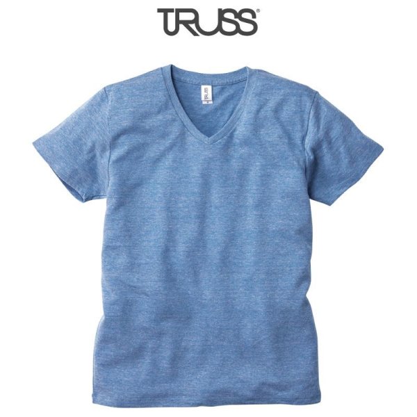 画像1: 【TRUSS】トラス | 4.4oz トライブレンド VネックTシャツ