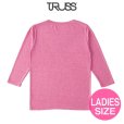 画像2: 【TRUSS】トラス | 4.4oz トライブレンド 3/4スリーブTシャツ（レディース） (2)