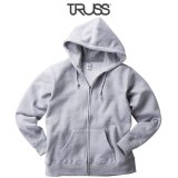 【TRUSS】トラス | 12.4oz ヘビーウェイト ジップパーカ (裏起毛)