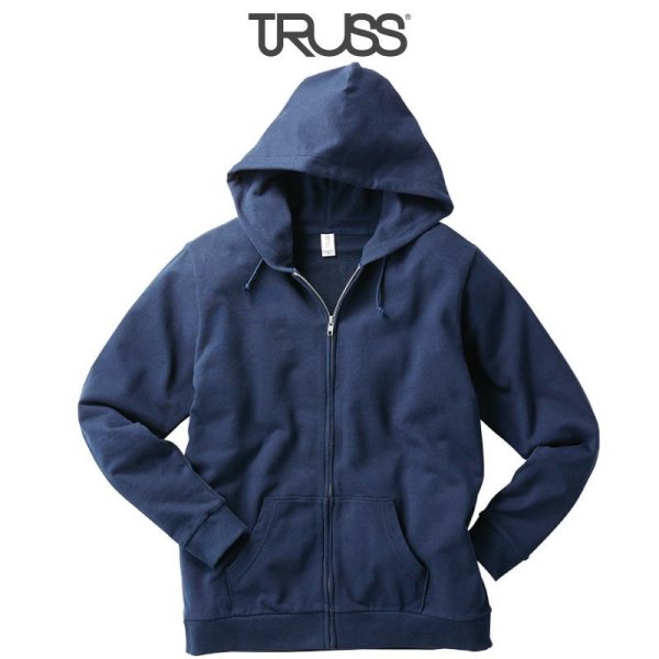 画像1: 【TRUSS】トラス | 7.4oz スタンダード ジップパーカ (裏パイル)