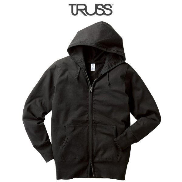 画像1: 【TRUSS】トラス | 6.2oz ジャージー ジップパーカ