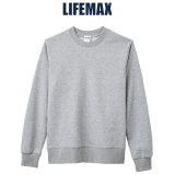 【LIFEMAX】ライフマックス | 10.0oz フレンチテリー クルーネックトレーナー (裏パイル)