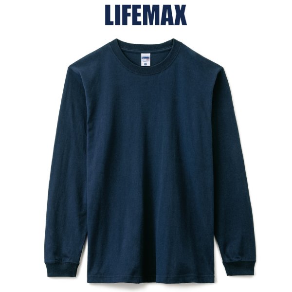 画像1:  【LIFEMAX】ライフマックス | 6.2oz ヘビーウェイトロングスリーブTシャツ(ポリジン加工) 