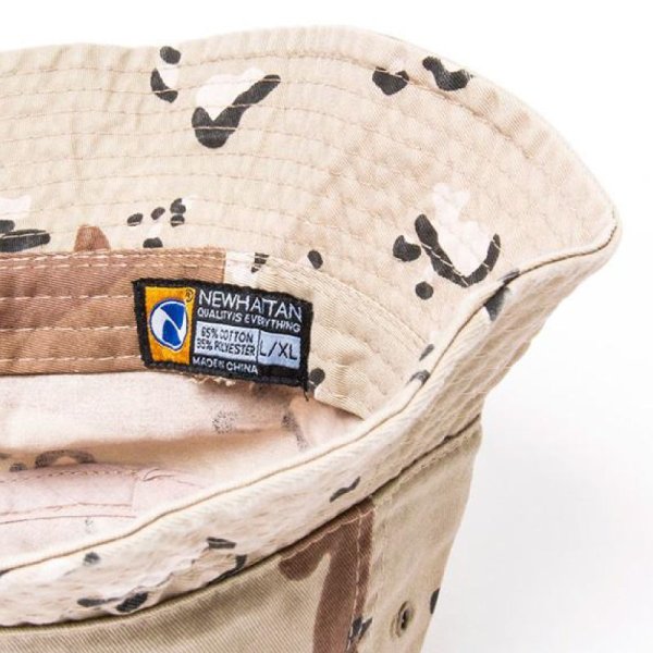 画像2: 【NEWHATTAN】ニューハッタン|ウォッシュド バケットハット〈カモフラ柄〉 (2)