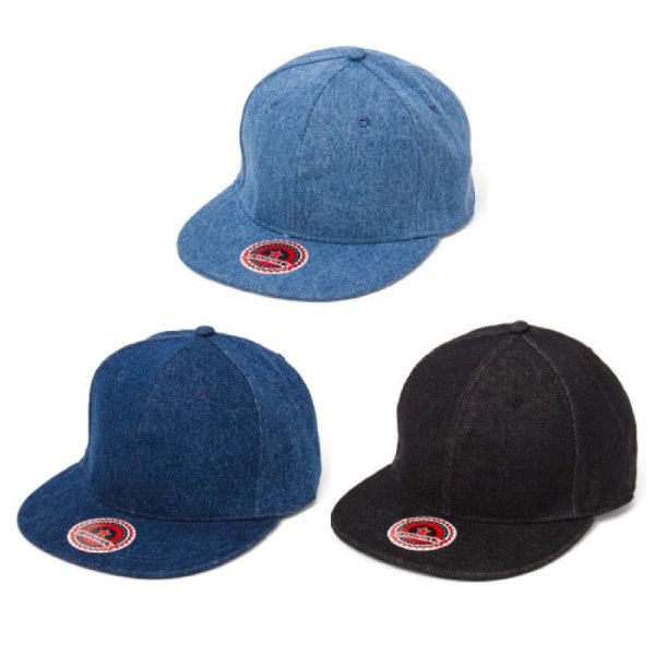 画像3: 【NEWHATTAN】ニューハッタン|デニム フラットバイザースナップバック (3)