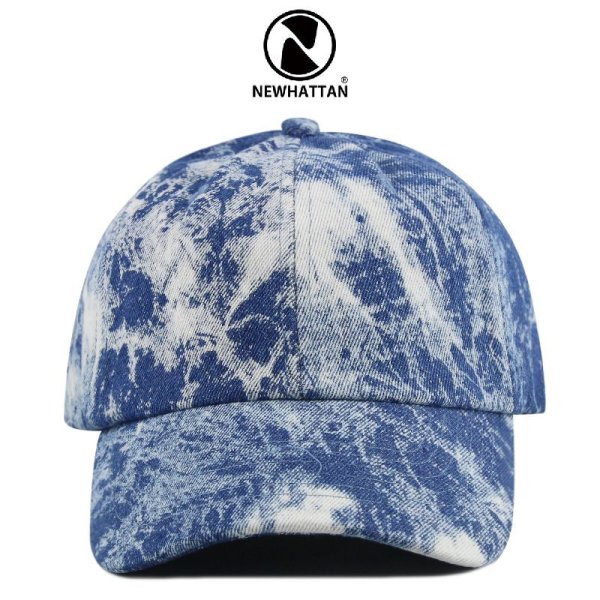 画像2: 【NEWHATTAN】ニューハッタン|タイダイデニムキャップ (2)