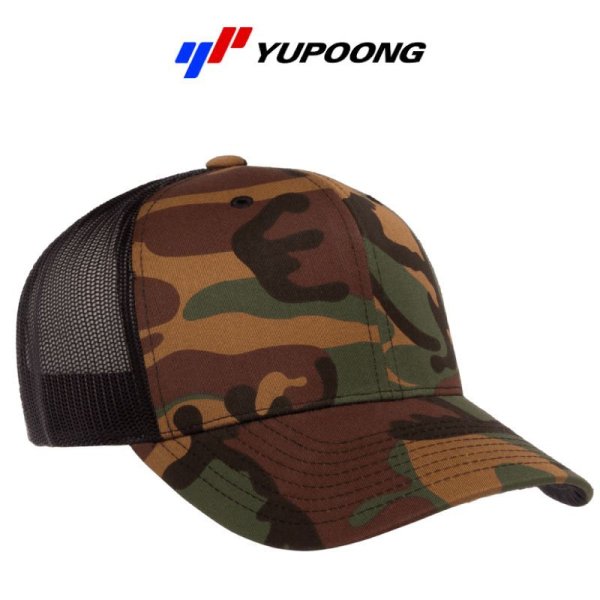 画像5: 【YUPOONG】ユーポン|6パネル レトロトラッカーキャップ(カモフラ) (5)