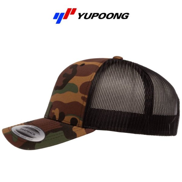画像3: 【YUPOONG】ユーポン|6パネル レトロトラッカーキャップ(カモフラ) (3)