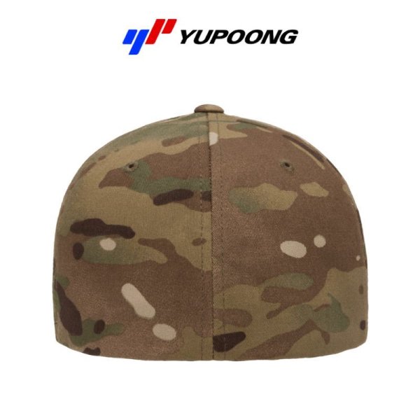 画像4: 【YUPOONG】ユーポン|6パネル マルチカム フィッティド カーブバイザーキャップ (4)