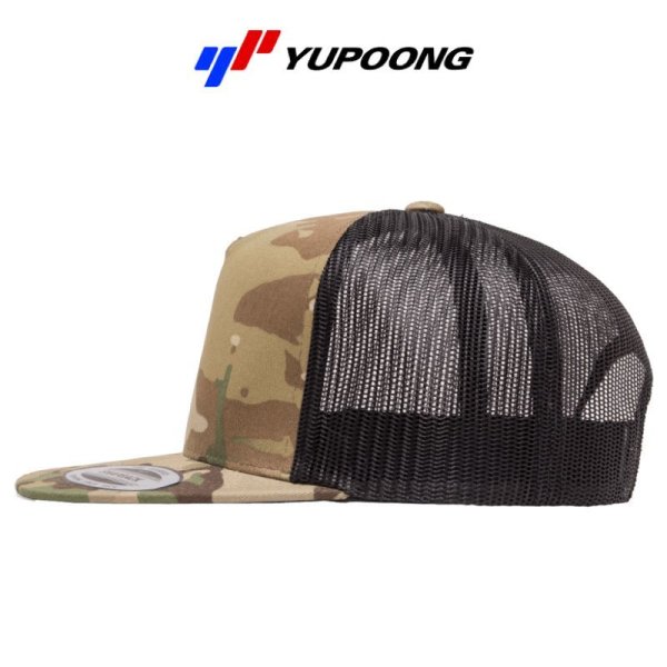 画像3: 【YUPOONG】ユーポン|5パネル マルチカム  レトロトラッカーフラットバイザーキャップ (3)