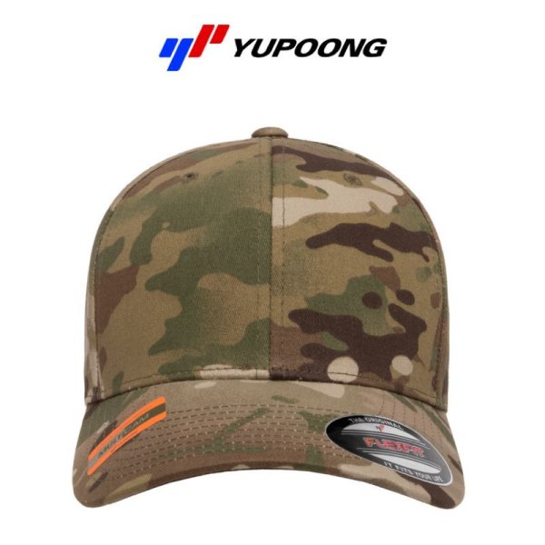 画像2: 【YUPOONG】ユーポン|6パネル マルチカム フィッティド カーブバイザーキャップ (2)