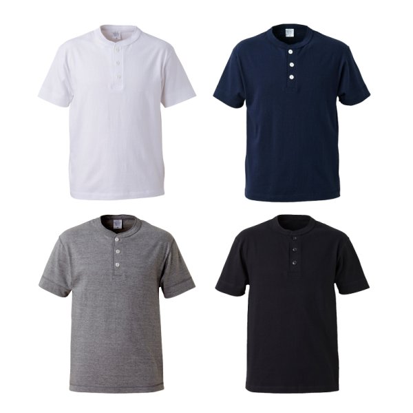 画像4: 【United Athle】ユナイテッドアスレ|5.6オンス ヘンリーネック Tシャツ (4)