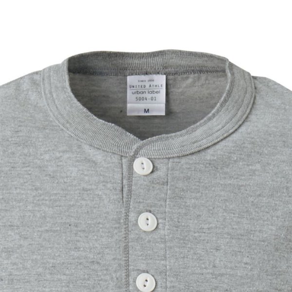 画像3: 【United Athle】ユナイテッドアスレ|5.6オンス ヘンリーネック Tシャツ (3)