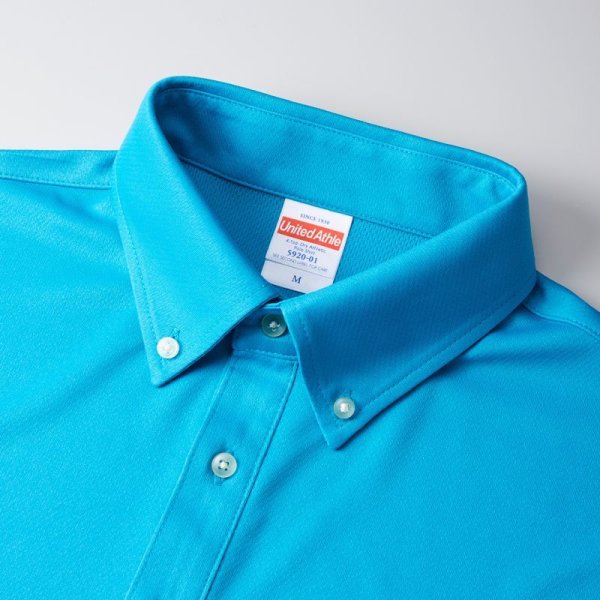 画像2: 【Unitedathle】ユナイテッドアスレ|4.1オンス ドライアスレチック ポロシャツ (ボタンダウン)(ポケット付) (2)