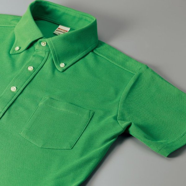 画像3: 【United Athle】ユナイテッドアスレ|ドライカノコ ユーティリティー ポロシャツ(ボタンダウン)(ポケット付) (3)