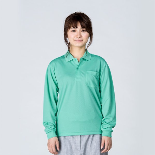 画像7: 【glimmer】グリマー|4.4オンス ドライ長袖ポロシャツ(ポケット付) (7)