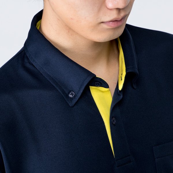 画像9: 【glimmer】グリマー|4.4オンス ドライレイヤード ボタンダウンポロシャツ (ポケット付き) (9)