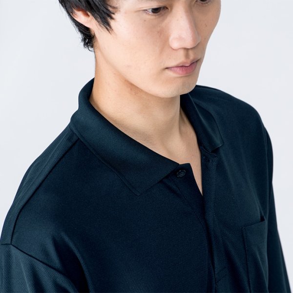 画像6: 【glimmer】グリマー|4.4オンス ドライ長袖ポロシャツ(ポケット付) (6)