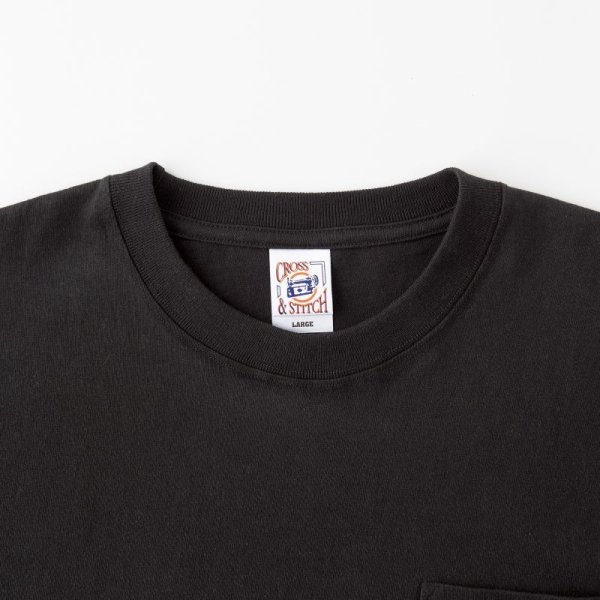 画像4: 【CROSS STITCH】クロススティッチ 6.2oz オープンエンド マックスウェイト ポケットTシャツ (4)