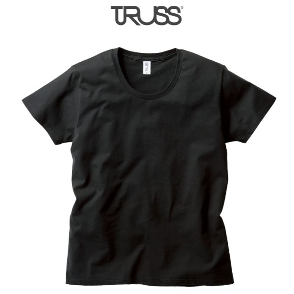画像1: 【TRUSS】トラス | 4.3oz スリムフィット UネックTシャツ (1)