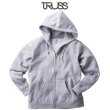 画像1: 【TRUSS】トラス | 12.4oz ヘビーウェイト ジップパーカ (裏起毛) (1)